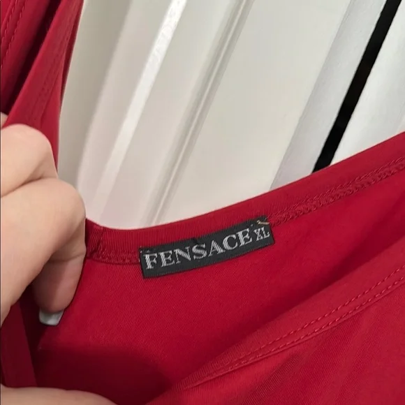 Red Scoop Neck Sleeveless Sundress - Picture 3 of 9